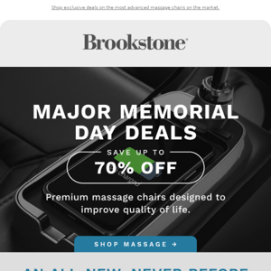 Up to 70% Off Memorial Day Massage Chair Savings