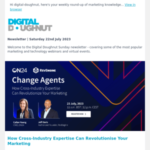 [Newsletter] Digital Marketing Webinars and Events: This Week's Top Picks