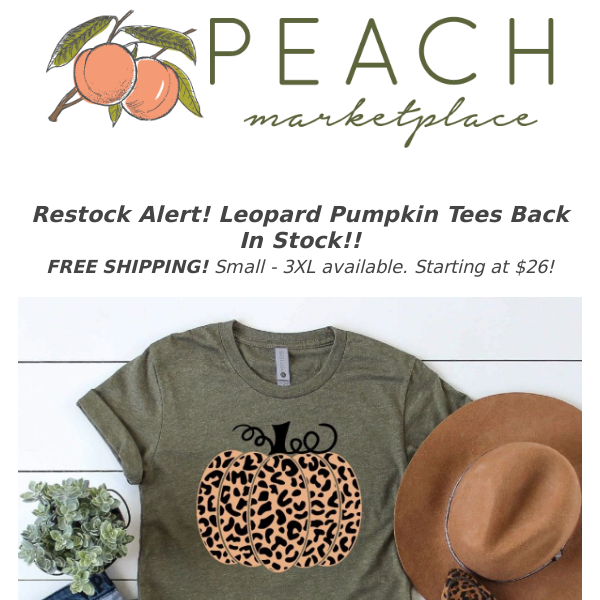 Restock Alert! Leopard Pumpkin Tees Are Back! 🍂