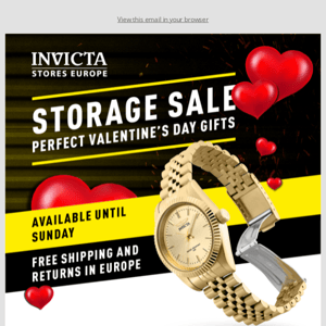 ⏰ 2 DAYS LEFT - Storage Sale Valentine's Edition