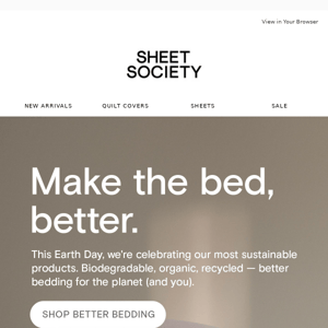 Sleep Sustainable this Earth Day.