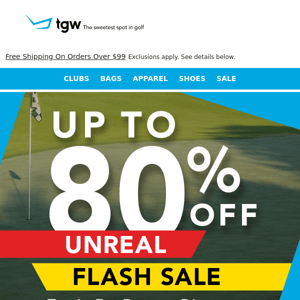 Tee It Up And Save With Our Unreal Flash Sale