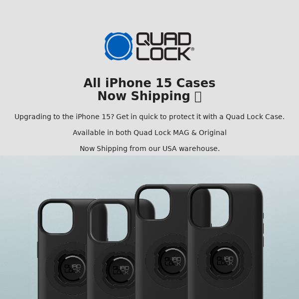 iPhone 15 Cases Now Shipping 📦 - Quad Lock