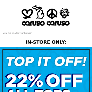 Top it off with 22% OFF