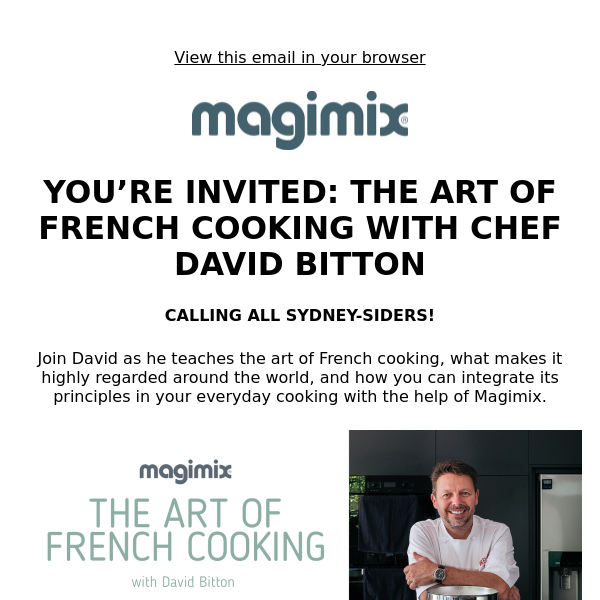 YOU'RE INVITED: Chef David Bitton Demonstration