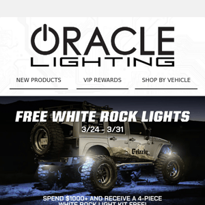 Free White Rock Lights With Purchase!