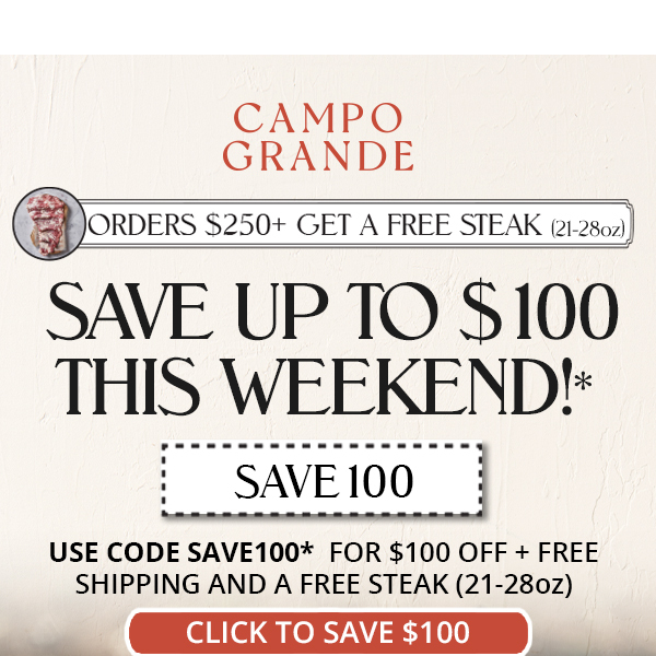 Save up to $100 this weekend!