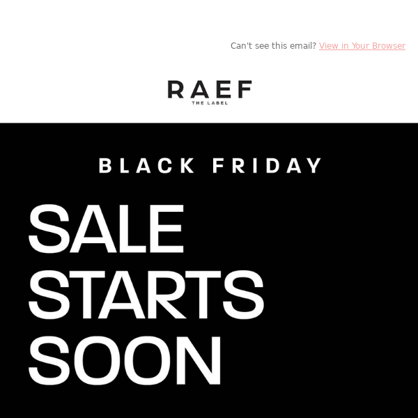 Black Friday Sale ⏰ Starting Soon