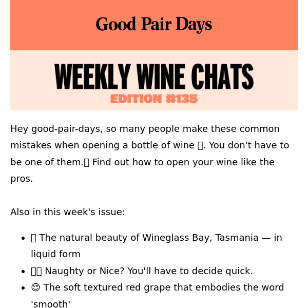 Weekly Wine Chats #135⛱