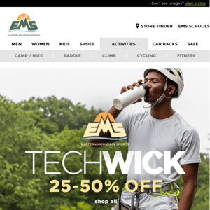 EMS Techwick 25-50% OFF