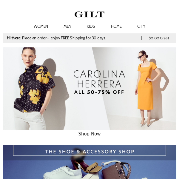 Carolina Herrera All 50 – 75% Off | The Shoe & Accessory Shop