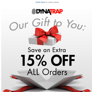 Unwrap This: 15% OFF Sitewide!