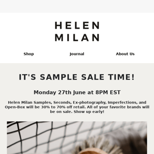 Set Your Alarm... ⏰ Sample Sale Is Coming!