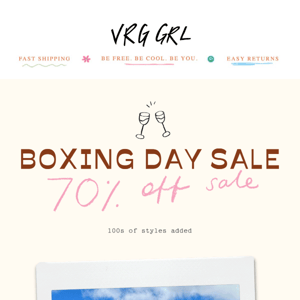 ⭐️ BOXING DAY SALE: 70% OFF SALE ⭐️