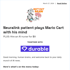 🧠 Neuralink patient plays Mario Cart with his mind