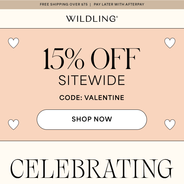 ♥️ 15% off, code: Valentine