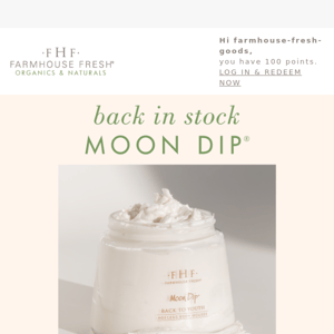 The wait is over: Moon Dip back in stock 🌙