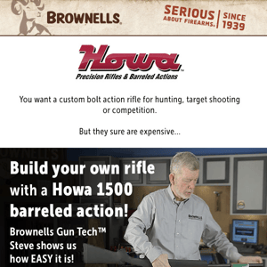 SAVE $99! Howa .308 barreled action