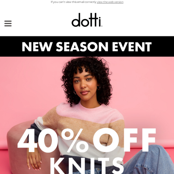 Hurry... 40% off Knits ends tomorrow