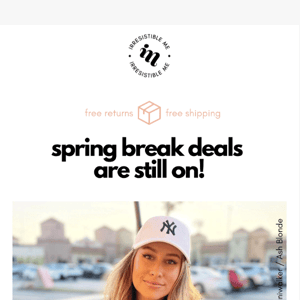 🌴 Spring Break Deals - UP TO 50% OFF 🌴