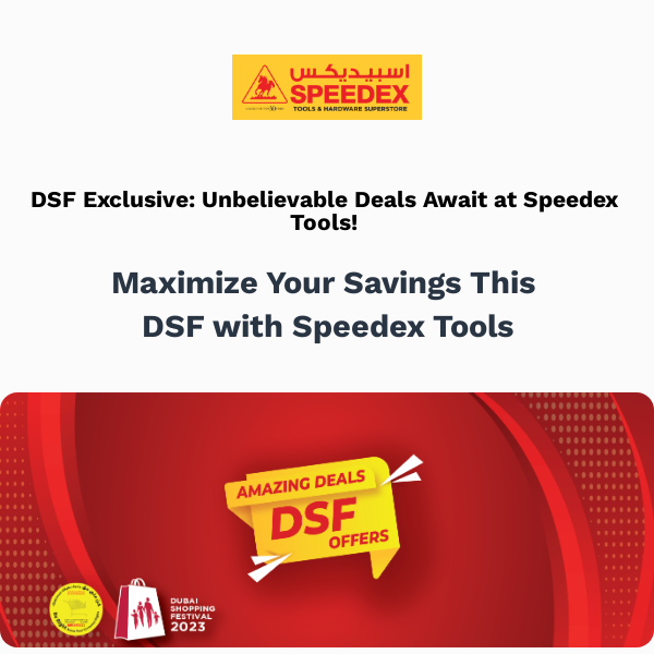 🚀 Gear Up for Great Outdoors - Amazing DSF Deals Await at Speedex Tools!