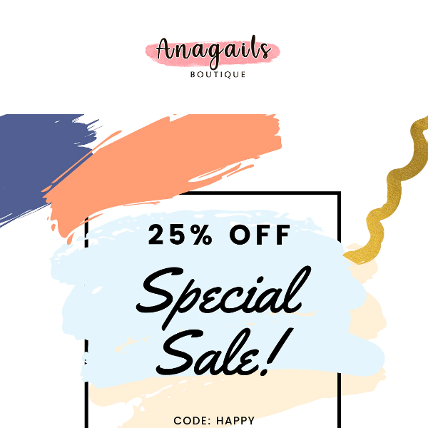 🌼: 25% off Special Sale!