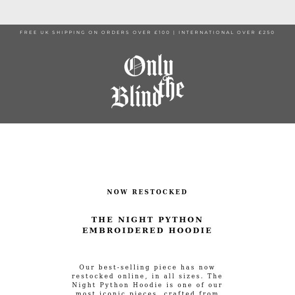 The Night Python Hoodie | Now Restocked