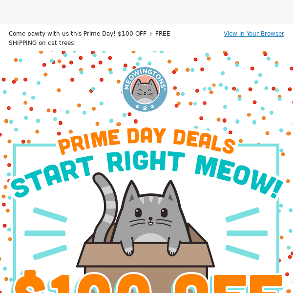 ⚡PRIME DAY DEAL: $100 OFF CAT TREES ⚡