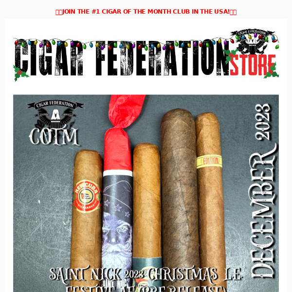 🚨*NEW!* DEC 2023 Cigar of the Month Club!