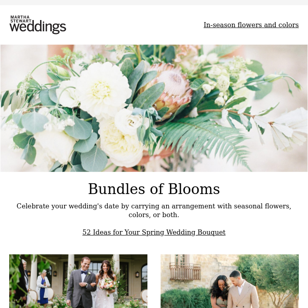 52 Ideas for Your Spring Wedding Bouquet - Martha Stewart