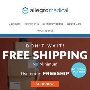 Free Shipping for ALL!