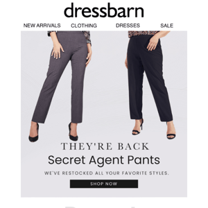 Secret Agent Pants are RESTOCKED!