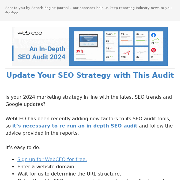 [SEO Audit] Run ASAP After Recent Google Updates