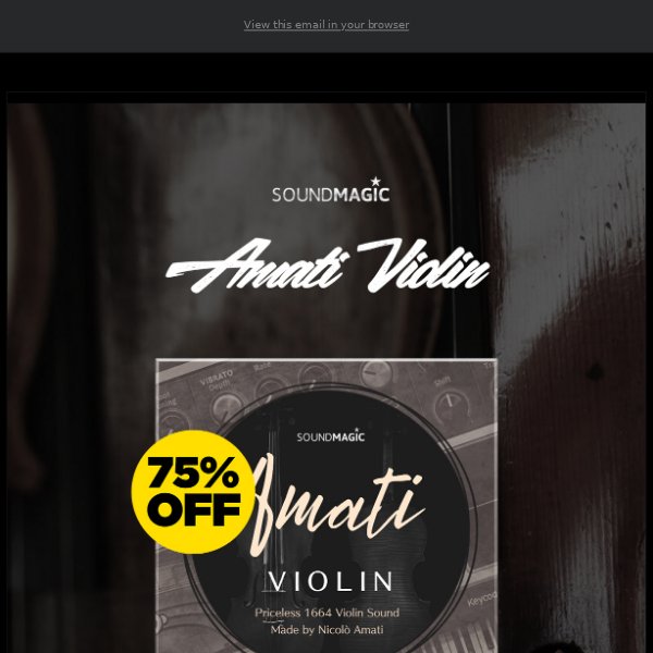 🔥 75% Off Amati Violin by SoundMagic!