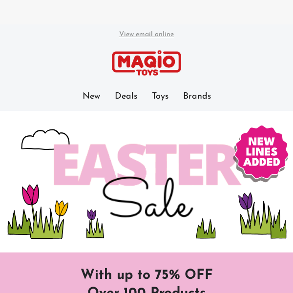 Up to 75% Off This Easter 🐰