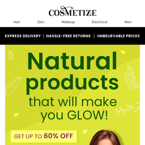 Up to 60% off on natural products | Your daily dose of good health