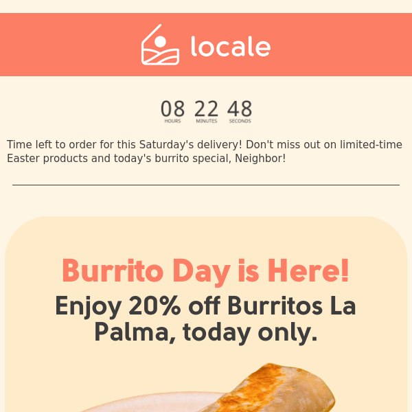 20% Off Burrito Day Special 🌯 Today Only