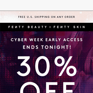 Your exclusive 30% off is leaving the chat...