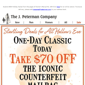 Today Only! Take $70 OFF the Iconic Counterfeit Mailbag
