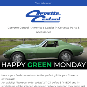 Green Monday: Last Day For Ground Shipping 📦