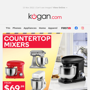 End of Year Clearance: Countertop Stand Mixers from $69.99!