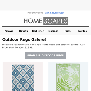 Shop for the Sunshine - Outdoor Rugs ☀️