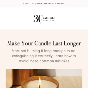Make your candle last longer