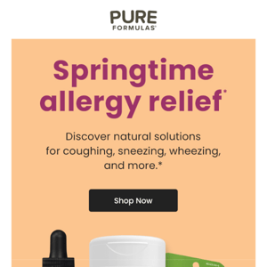 🌿 Natural allergy relief