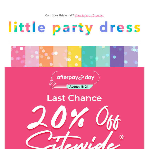 🎉 Last chance: 20% off - ends tonight. 😻