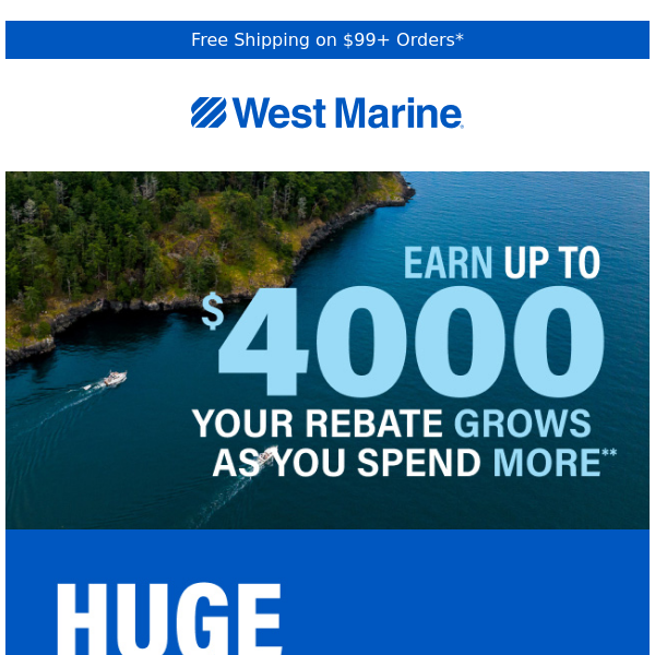 Earn up to $4000 across a whole range of leading marine brands!