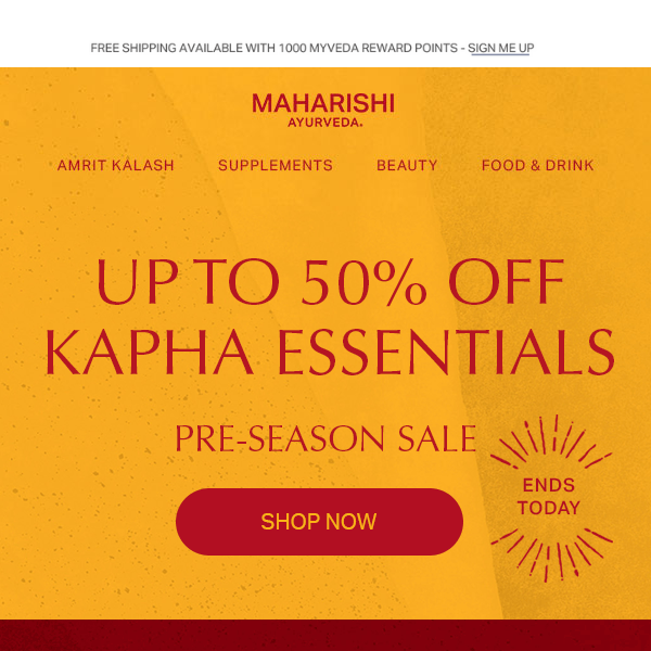 ⏰Up To 50% OFF Kapha Sale | Ends TODAY⏰