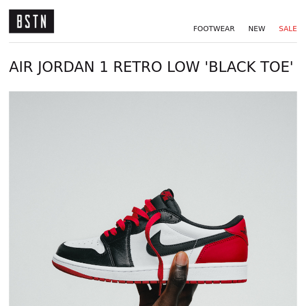 Out now: Air Jordan I Low OG 'Black Toe'