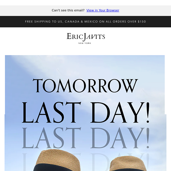 Eric Javits , tomorrow LAST DAY!!!😱🤯🚨