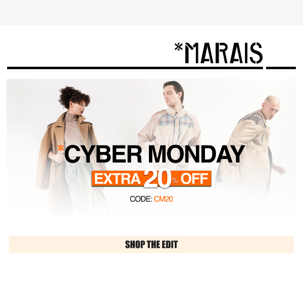 Cyber Monday: Last Chance Extra 20% Off